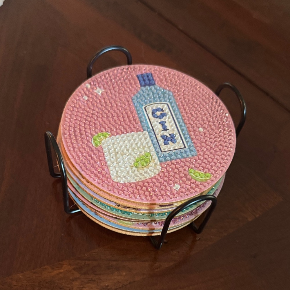 Drink Styled Coasters with Stand